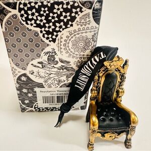 Taylor Swift Black and Gold Reputation Throne Ornament